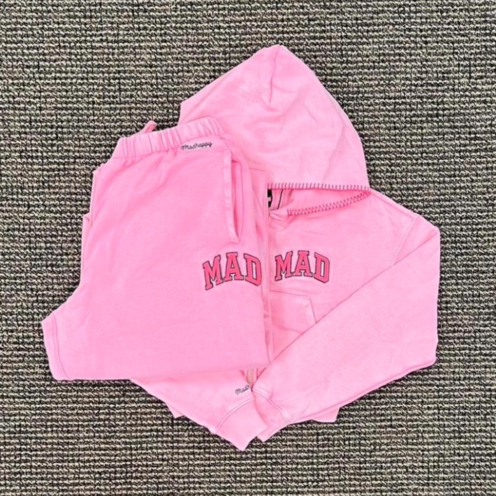 Pink Women's Hoodie and Sweatpants Set